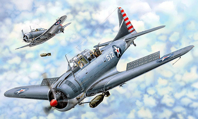 メリットインターナショナル 1/18 NAVY SBD-3 ドーントレスVS-2 USSレキシントン 珊瑚海海戦 プラモデル（塗装済完成品） 