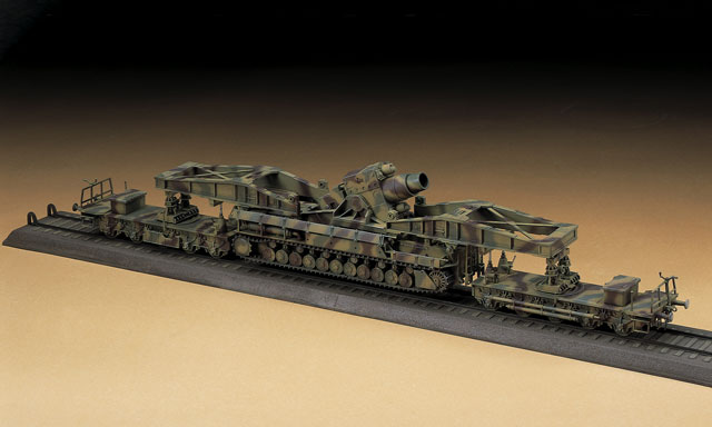 Hasegawa 1/72 60cm Morser Karl 040 Production Type with Railway Carrier # MT057 
