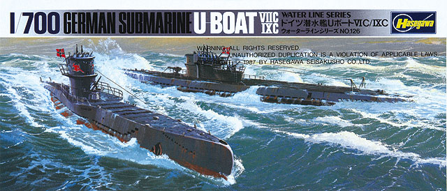 ドイツ 潜水艦 Uボート 7C/9C | 株式会社 ハセガワ