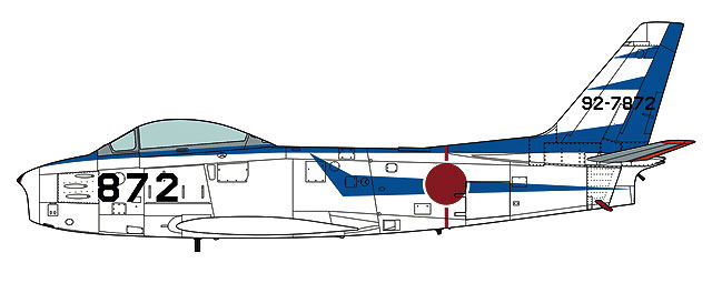 大注目】 F-86F-40 セイバー 航空自衛隊 アクロバットチーム ブルーインパルス 初期塗装 3番 ライト 機 60年代 92-7948  200 <br>2013年5月29日発売 <br>hogan Wings ホーガンウイングス<br>飛行機 模型 完成品 T-7884 