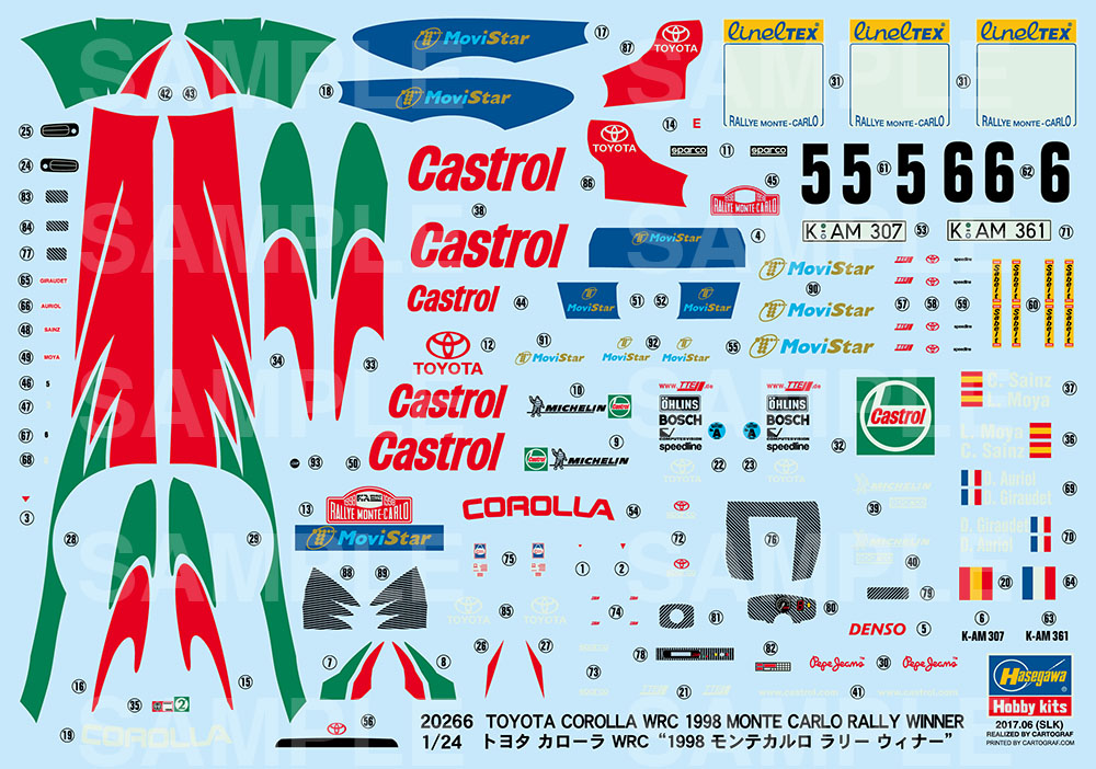 トヨタ カローラ WRC “1998 モンテカルロ ラリー ウィナー” | 株式会社 ハセガワ
