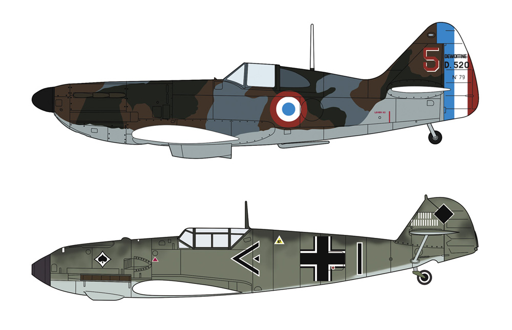 ドボアチーヌ D.520 & メッサーシュミット Bf109E “バトル オブ 