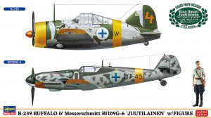 02439 B-239 &Bf109G-6 ユーティライネン w)フィギュア