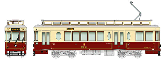 NT127 東京都電9000形“9001 赤塗装”（M車）